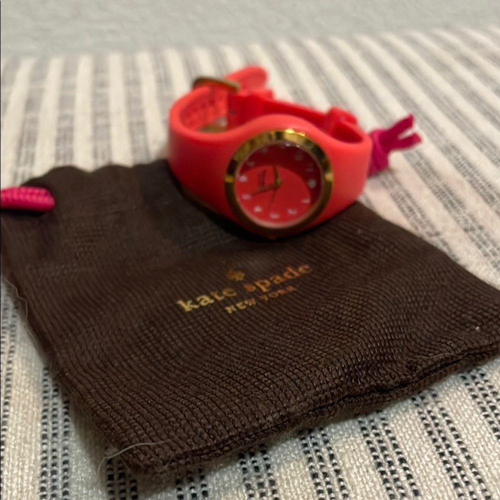 Coral Kate spade rubber watch